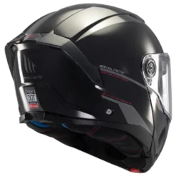 Casco Modulare Mt Helmets con Interfono Mt-Rider Fu404Sv Atom 2 Sv Solid Lucido Nero