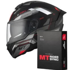 Casco Modulare Mt Helmets con Interfono Mt-Rider Fu404Sv Atom 2 Sv Bast Opaco