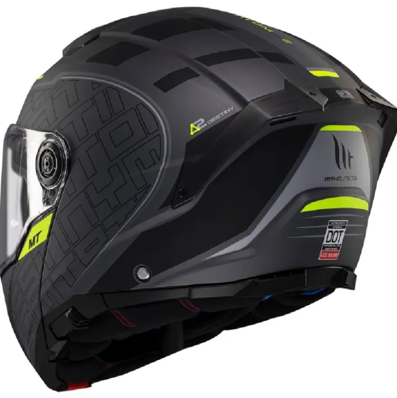 Casco Modulare Mt Helmets con Interfono Mt-Rider Fu404Sv Atom 2 Sv Destiny Opaco