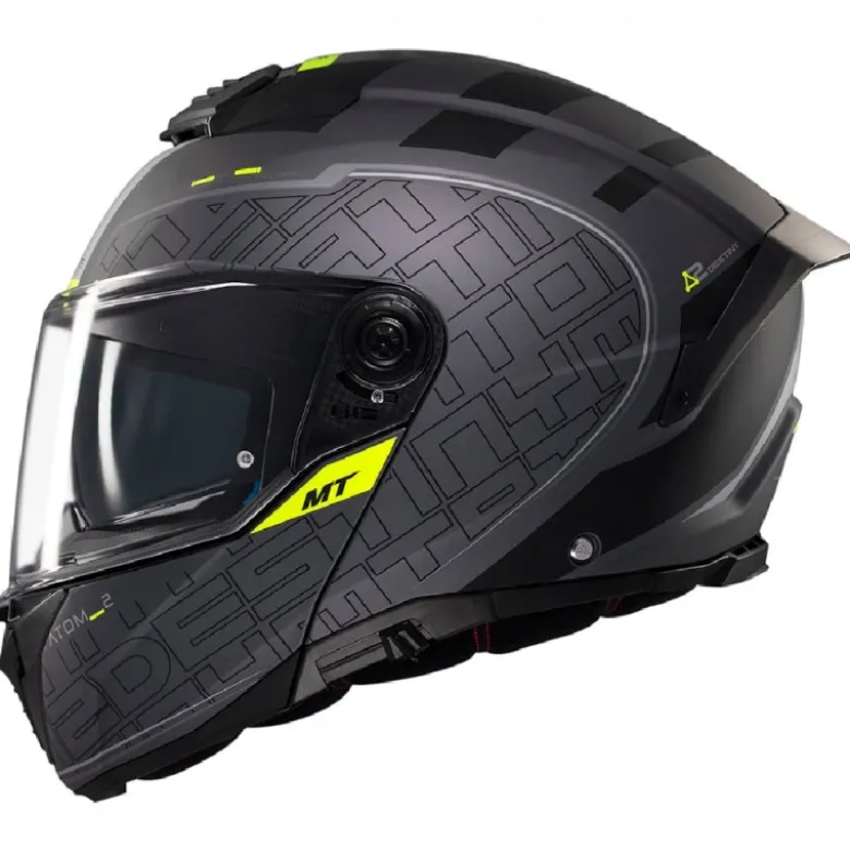 Casco Modulare Mt Helmets con Interfono Mt-Rider Fu404Sv Atom 2 Sv Destiny Opaco