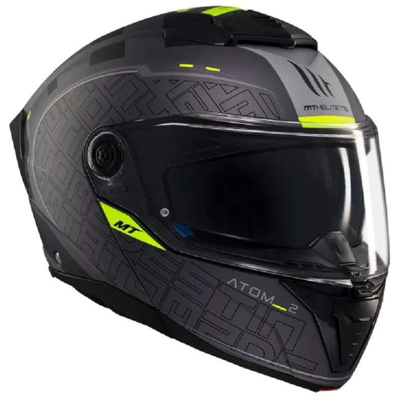 Casco Modulare Mt Helmets con Interfono Mt-Rider Fu404Sv Atom 2 Sv Destiny Opaco