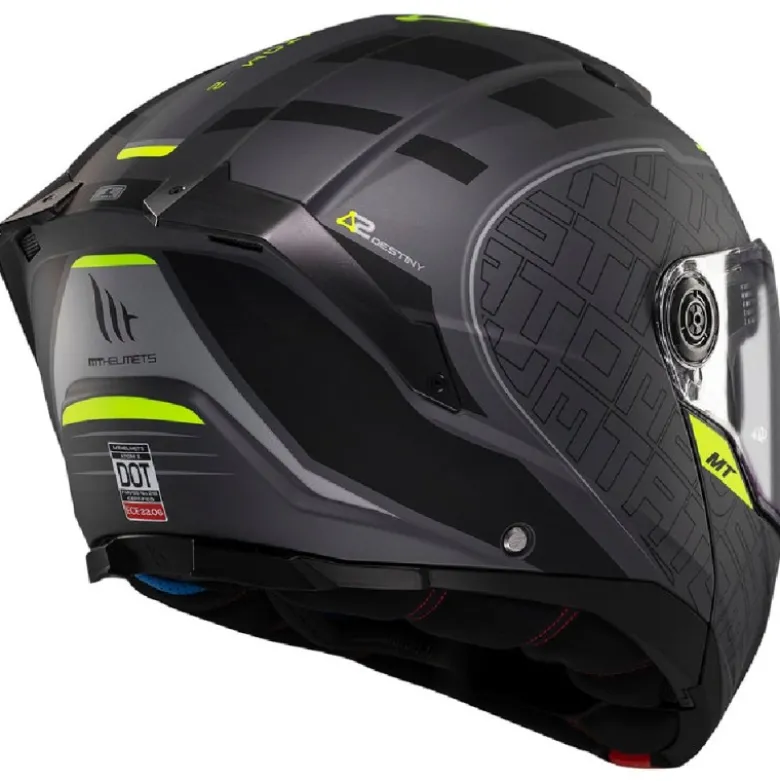 Casco Modulare Mt Helmets con Interfono Mt-Rider Fu404Sv Atom 2 Sv Destiny Opaco