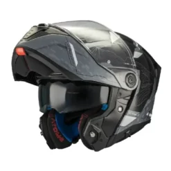 Casco Modulare Mt Helmets Fu404Sv Atom 2 C2 Sv Highlands Grigio Nero Lucido