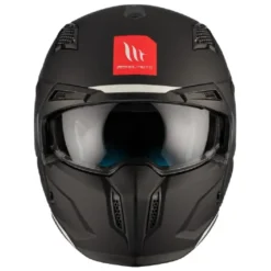 Casco Modulare Mt Helmets Tr902B Sv Streetfighter Sv S A1 Solid Opaco Nero Opaco