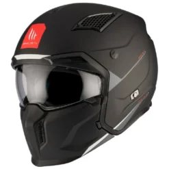 Casco Modulare Mt Helmets Tr902B Sv Streetfighter Sv S A1 Solid Opaco Nero Opaco