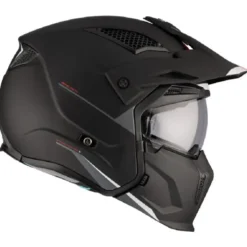 Casco Modulare Mt Helmets Tr902B Sv Streetfighter Sv S A1 Solid Opaco Nero Opaco