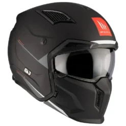 Casco Modulare Mt Helmets Tr902B Sv Streetfighter Sv S A1 Solid Opaco Nero Opaco