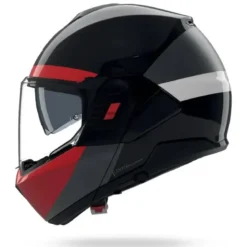Casco Modulare Nolan N120-1 Blocco 357 Nero Antracite Rosso Bianco Lucido