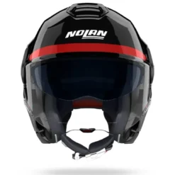 Casco Modulare Nolan N120-1 Blocco 357 Nero Antracite Rosso Bianco Lucido