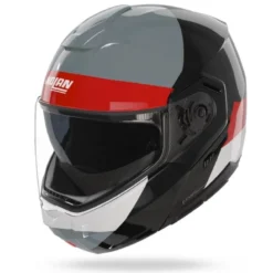 Casco Modulare Nolan N90-3 06 Blocco 353 Nero Rosso Antracite Bianco Lucido
