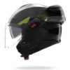Casco Modulare Nolan N120-1 Ciclone 362 Grigio Lava Nero Verde Impulso Opaco