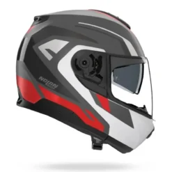 Casco Modulare Nolan N100-6 Cinetico 361 Grigio Lava Bianco Rosso Opaco