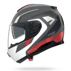 Casco Modulare Nolan N100-6 Cinetico 361 Grigio Lava Bianco Rosso Opaco