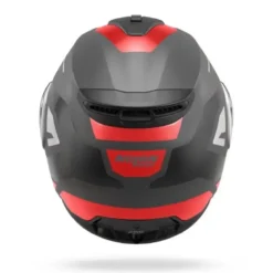 Casco Modulare Nolan N100-6 Cinetico 361 Grigio Lava Bianco Rosso Opaco