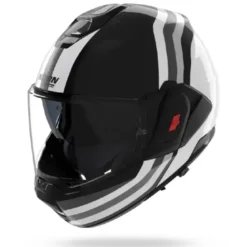 Casco Modulare Nolan N120-1 Lineo 348 Nero Bianco Argento