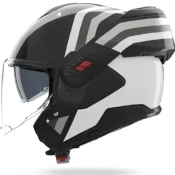 Casco Modulare Nolan N120-1 Lineo 348 Nero Bianco Argento
