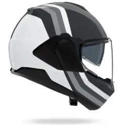 Casco Modulare Nolan N120-1 Lineo 348 Nero Bianco Argento