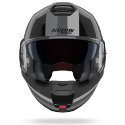 Casco Modulare Nolan N120-1 Lineo 348 Nero Bianco Argento