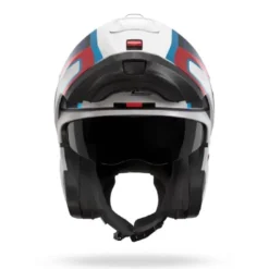 Casco Modulare Nolan N100-6 Radiante 358 Bianco Blu Rosso Lucido