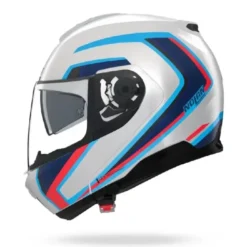 Casco Modulare Nolan N100-6 Radiante 358 Bianco Blu Rosso Lucido