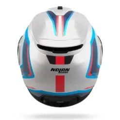 Casco Modulare Nolan N100-6 Radiante 358 Bianco Blu Rosso Lucido