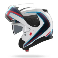 Casco Modulare Nolan N100-6 Radiante 358 Bianco Blu Rosso Lucido