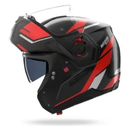 Casco Modulare Nolan N90-3 06 Sincrono 350 Nero Rosso Bianco Lucido