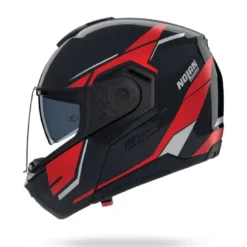 Casco Modulare Nolan N90-3 06 Sincrono 350 Nero Rosso Bianco Lucido