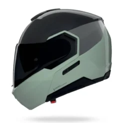 Casco Modulare Nolan N90-3 06 Verniciatura Speciale 349 Nero Verde Grigio Lucido