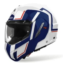 Casco Modulare Reversibile Airoh Mathisse II Genius Blu Rosso Lucido