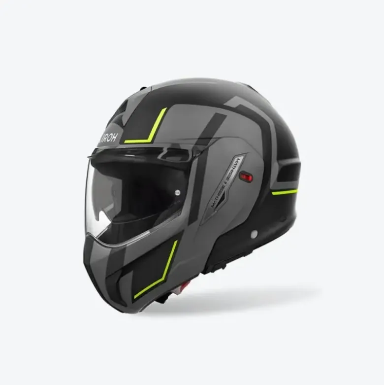 Casco Modulare Reversibile Airoh Mathisse II Genius Giallo Opaco