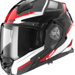 Casco Modulare Reversibile FF901 Ls2 Advant X Spectrum Nero Bianco Rosso