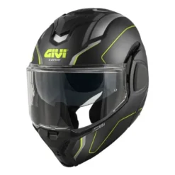 Casco Modulare Reversibile Givi X.36 Fiber Pulse Nero Silver Giallo Opaco