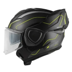 Casco Modulare Reversibile Givi X.36 Fiber Pulse Nero Silver Giallo Opaco