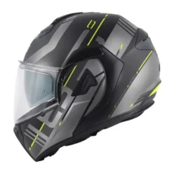 Casco Modulare Reversibile Givi X.30 Pulsar Nero Titanio Giallo Fluo
