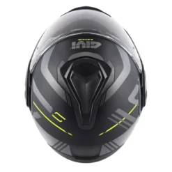 Casco Modulare Reversibile Givi X.30 Pulsar Nero Titanio Giallo Fluo