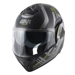 Casco Modulare Reversibile Givi X.30 Pulsar Nero Titanio Giallo Fluo