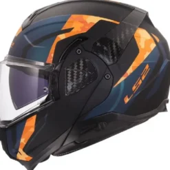 Casco Modulare Reversibile Ls2 FF910 Advant II Glide Nero Arancione Opaco