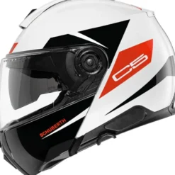 Casco Modulare Schuberth C5 ECE Eclipse Bianco Rosso Nero