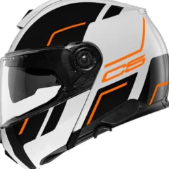 Casco Modulare Schuberth C5 ECE Master Arancione Bianco