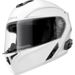 Casco Modulare Sena Con Bluetooth Integrato Outrush R Bianco Lucido