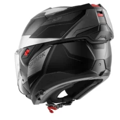 Casco Modulare Shark Oxo Mekarium Antracite Cromo Nero Opaco