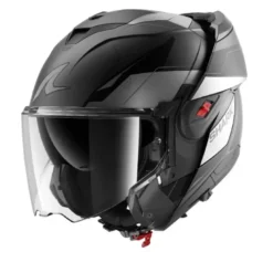 Casco Modulare Shark Oxo Mekarium Antracite Cromo Nero Opaco