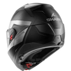 Casco Modulare Shark Oxo Mekarium Antracite Cromo Nero Opaco