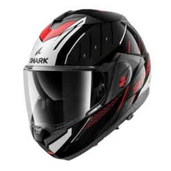 Casco Modulare Shark Oxo Rydger Nero Argento Rosso
