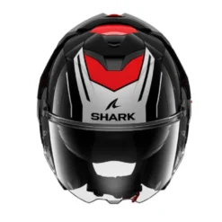 Casco Modulare Shark Oxo Rydger Nero Argento Rosso