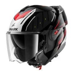 Casco Modulare Shark Oxo Rydger Nero Argento Rosso