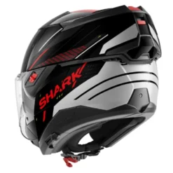 Casco Modulare Shark Oxo Rydger Nero Argento Rosso