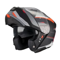 Casco Modulari Mt Helmets Fu935Sv Genesis Sv B5 Raccoon Nero Bianco Grigio Arancione Opaco
