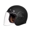 Casco SMK Retro Jet Solid Nero Opaco